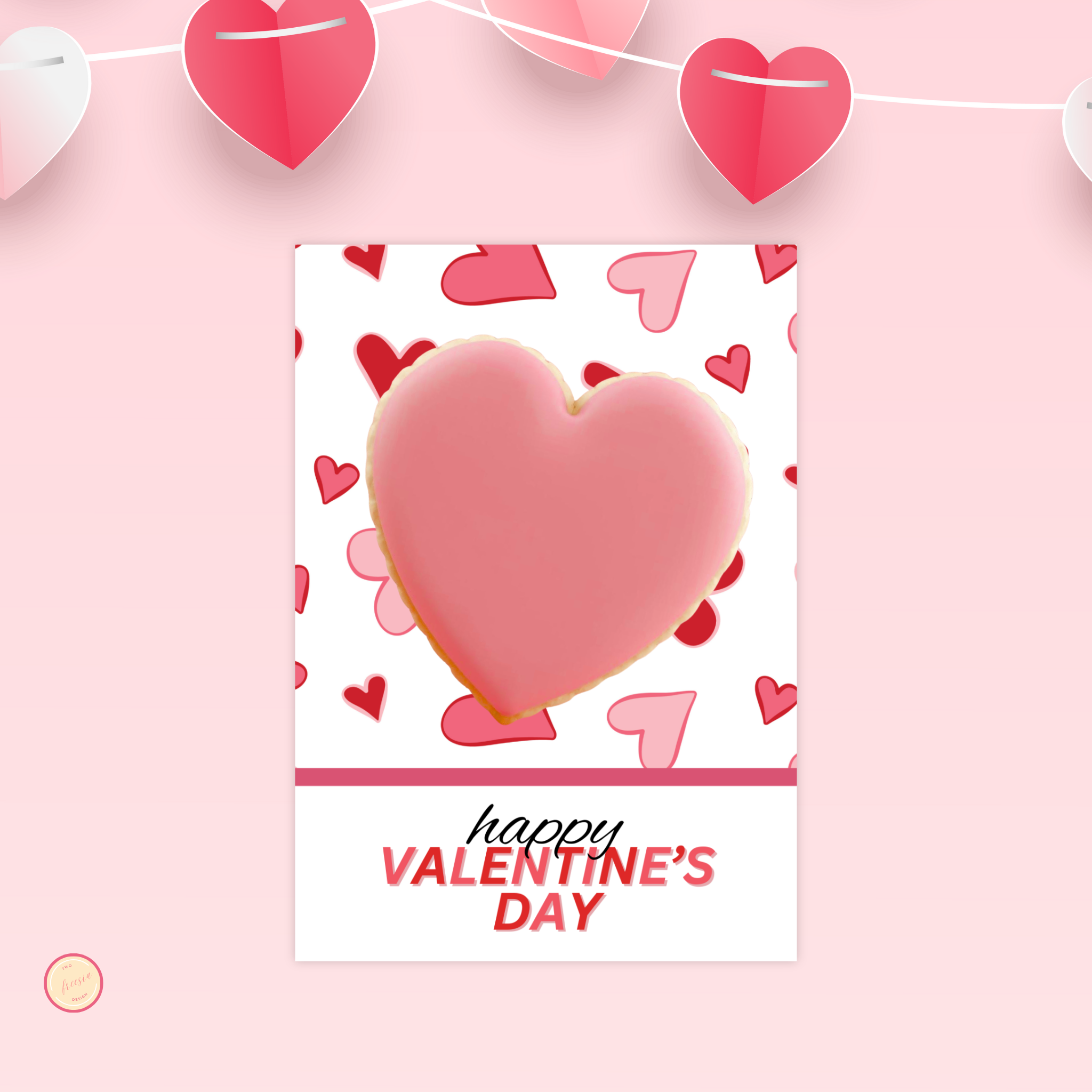 Happy Valentine's Day Cookie Card