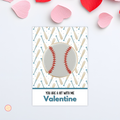 Baseball Valentine Cookie Card