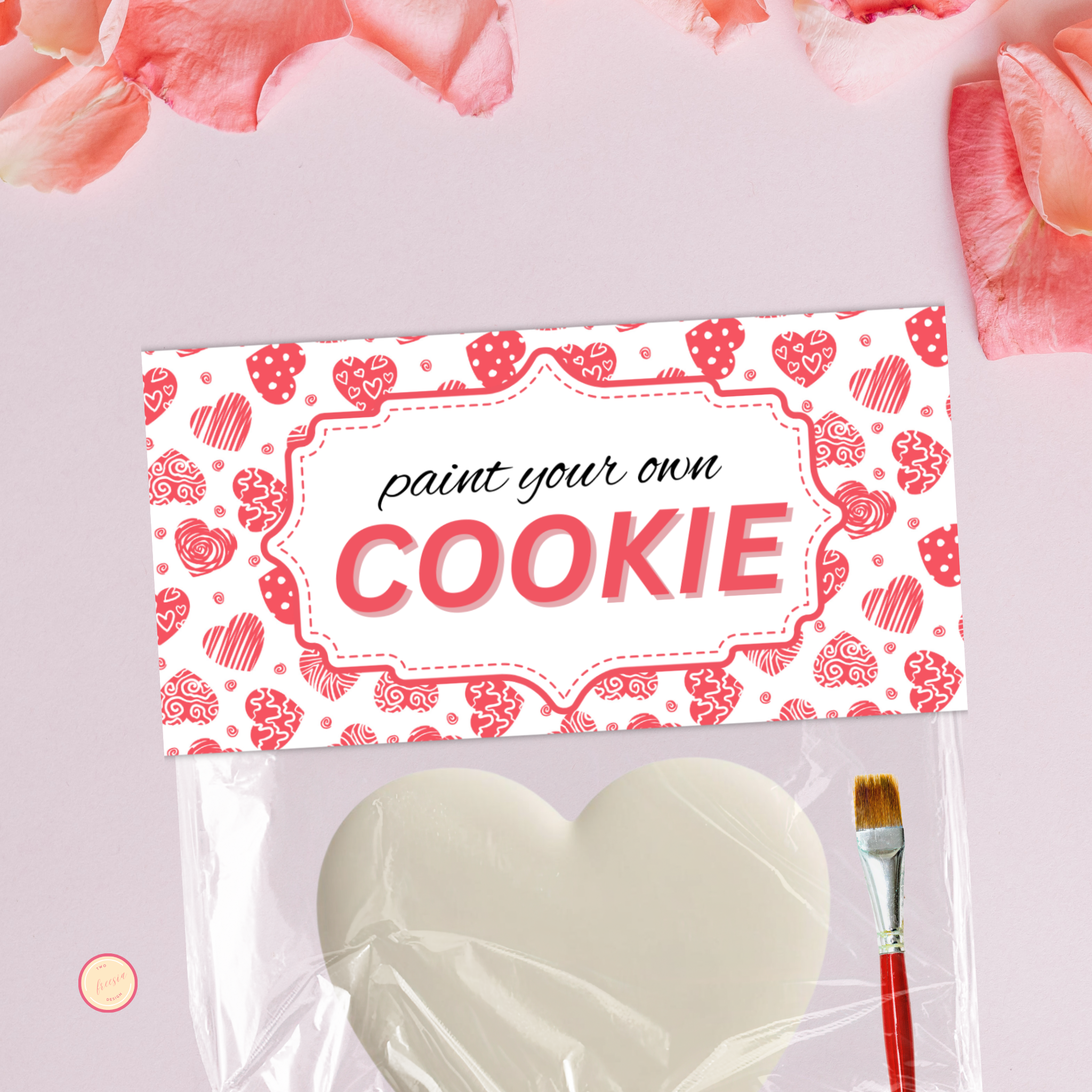 Valentine PYO Cookie Bag Topper