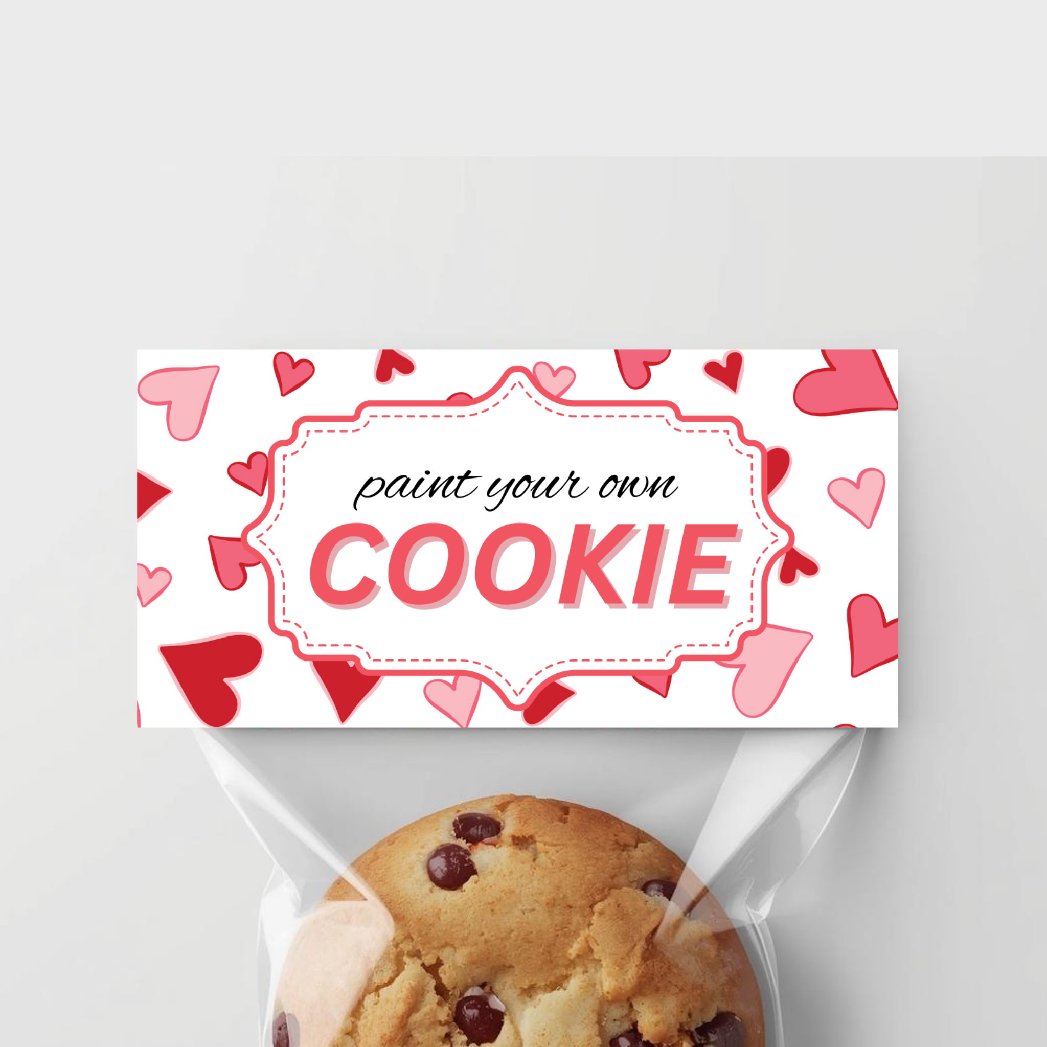 Valentine PYO Cookie Bag Topper