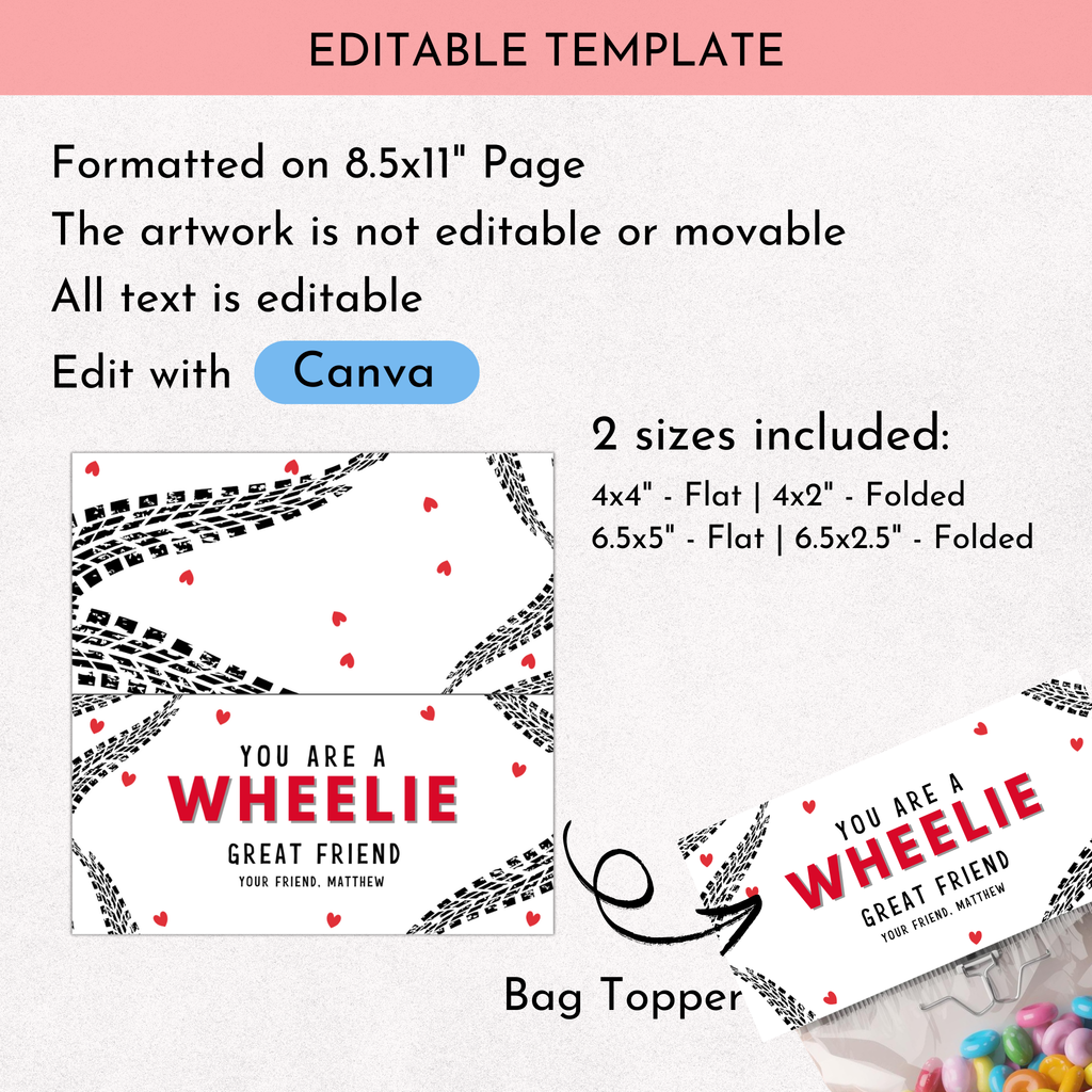 Valentine Race Car Bag Topper