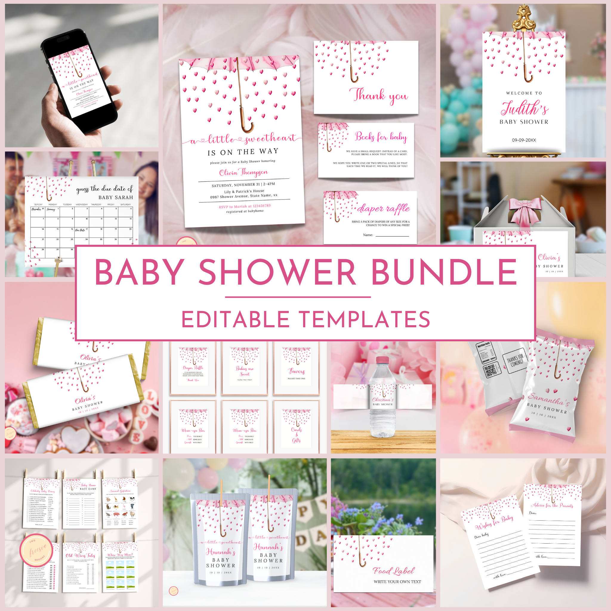 Valentine Baby Shower Bundle