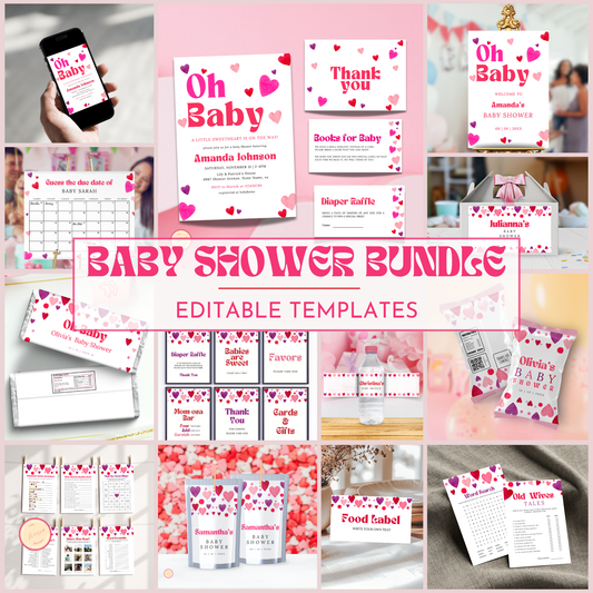 Valentine Baby Shower Bundle | Oh Baby