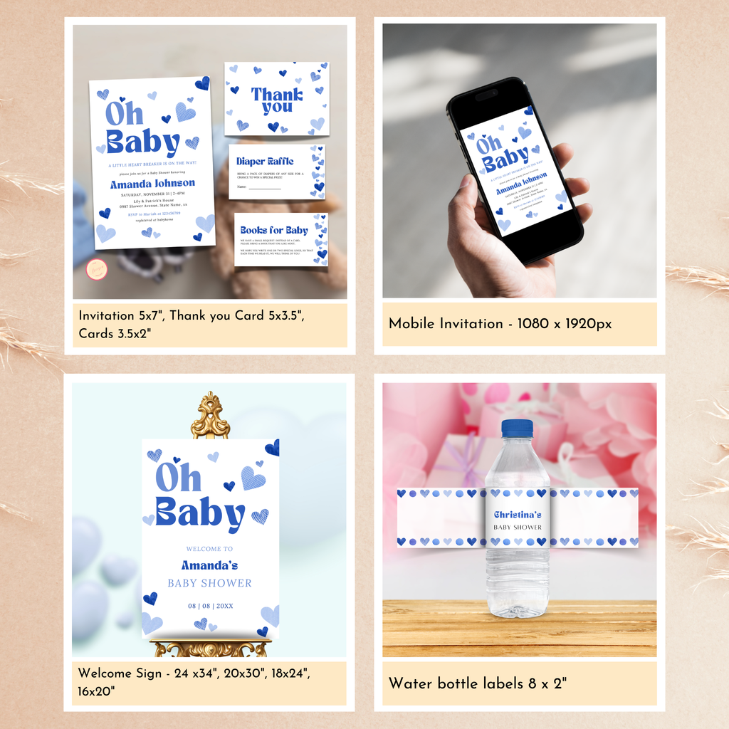 Valentine Baby Shower Bundle | Oh Baby