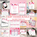 Valentine Baby Shower Bundle | Pink Hearts