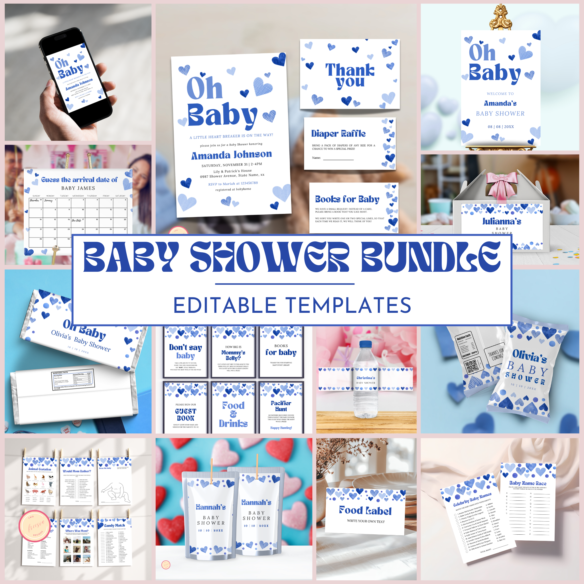 Valentine Baby Shower Bundle | Oh Baby