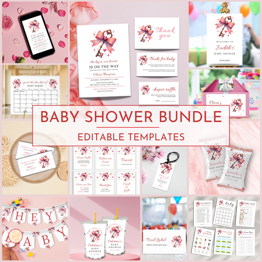 Valentine Baby Shower Bundle | Key to Our Hearts
