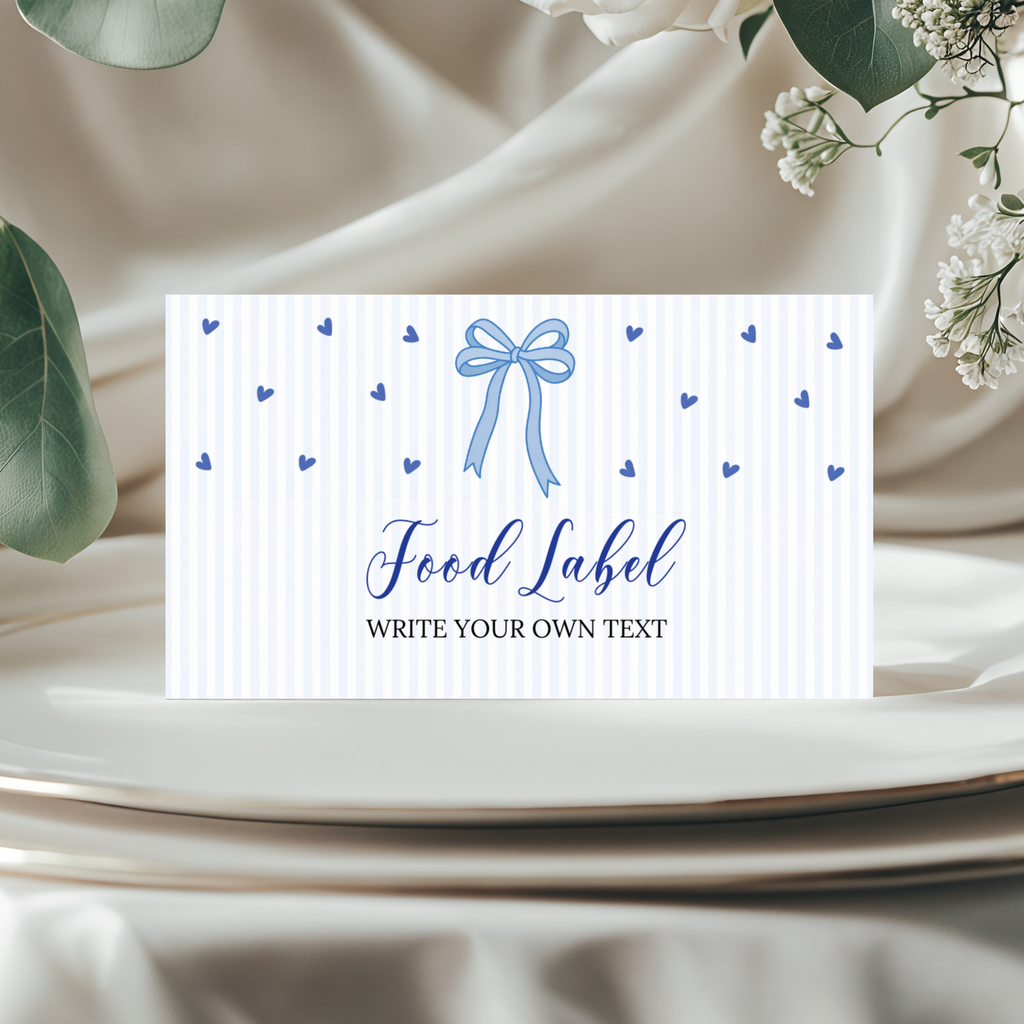 Valentine Baby Shower Food Label