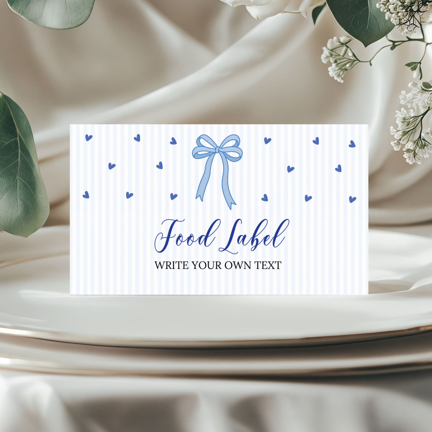 Valentine Baby Shower Food Label