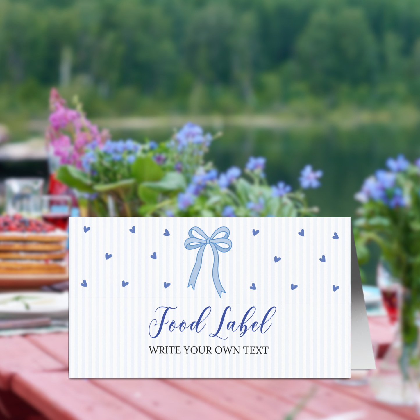 Valentine Baby Shower Food Label