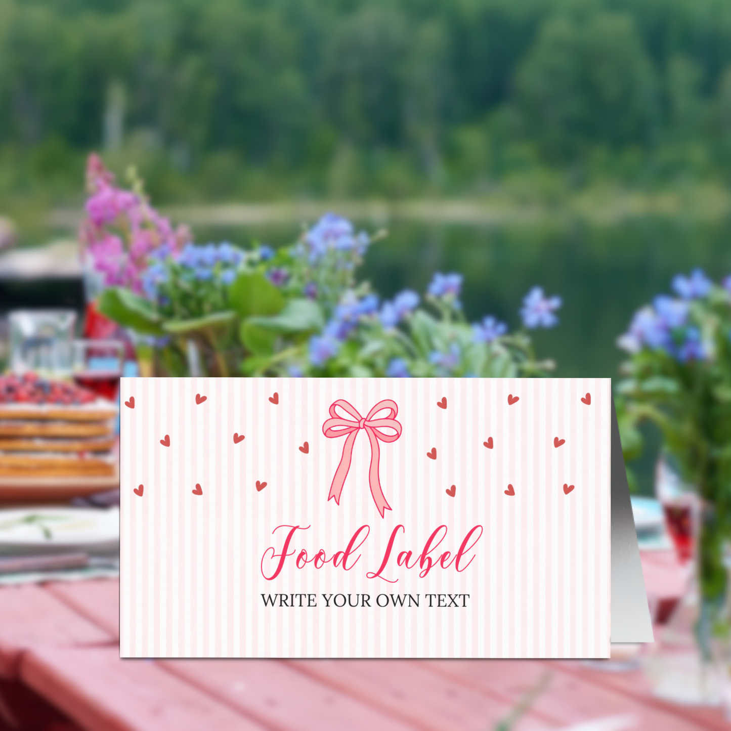 Valentine Baby Shower Food Label