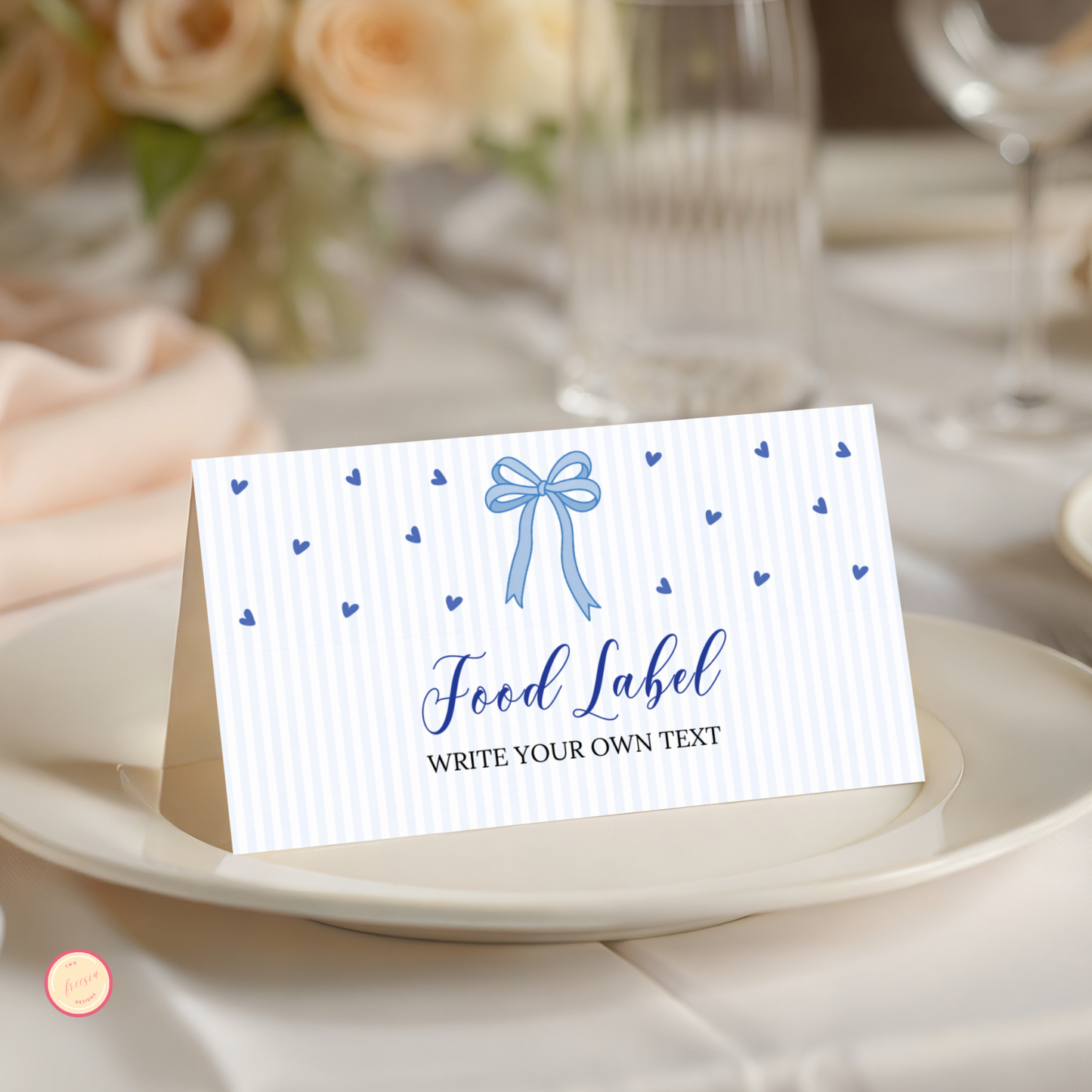 Valentine Baby Shower Food Label