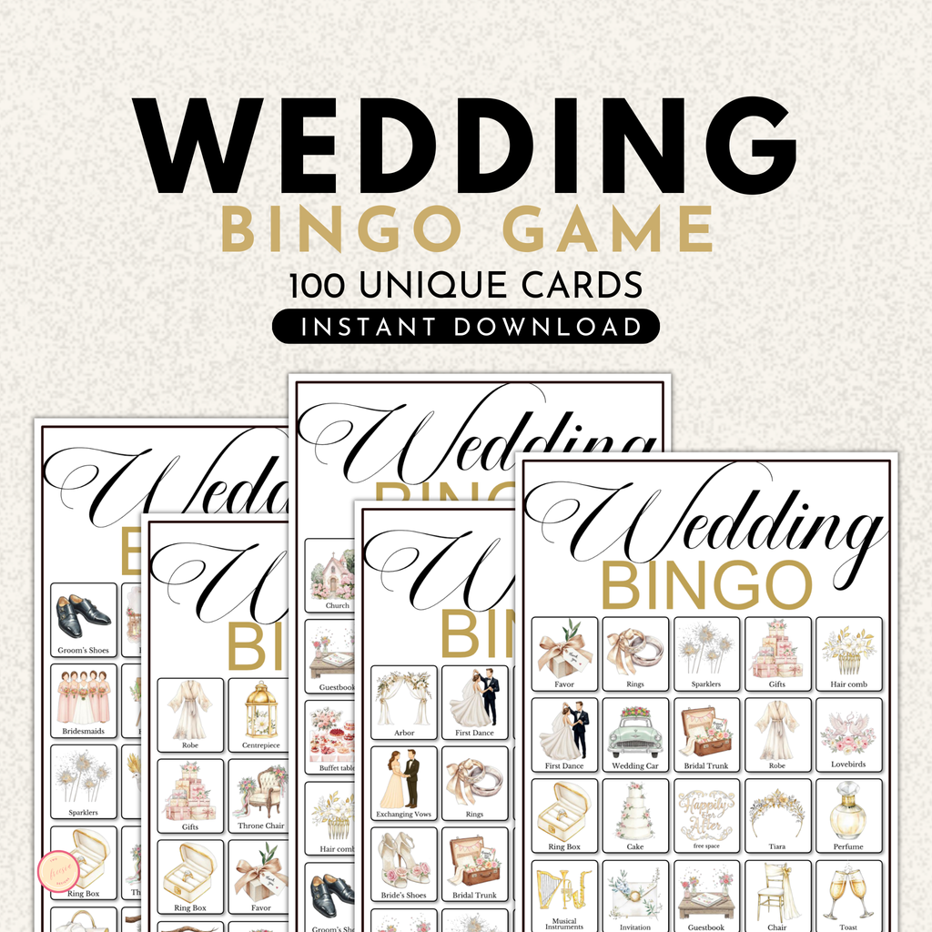 Wedding Bingo | 100 Cards