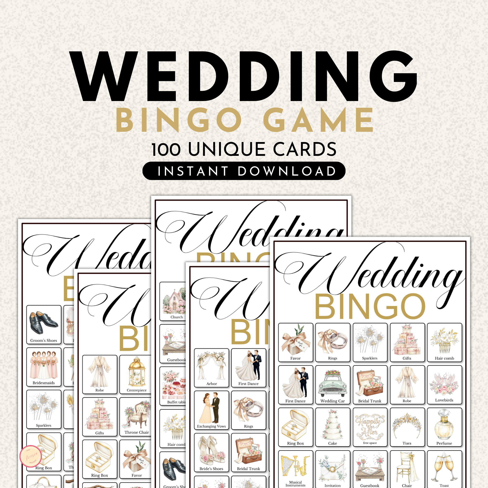 Wedding Bingo | 100 Cards