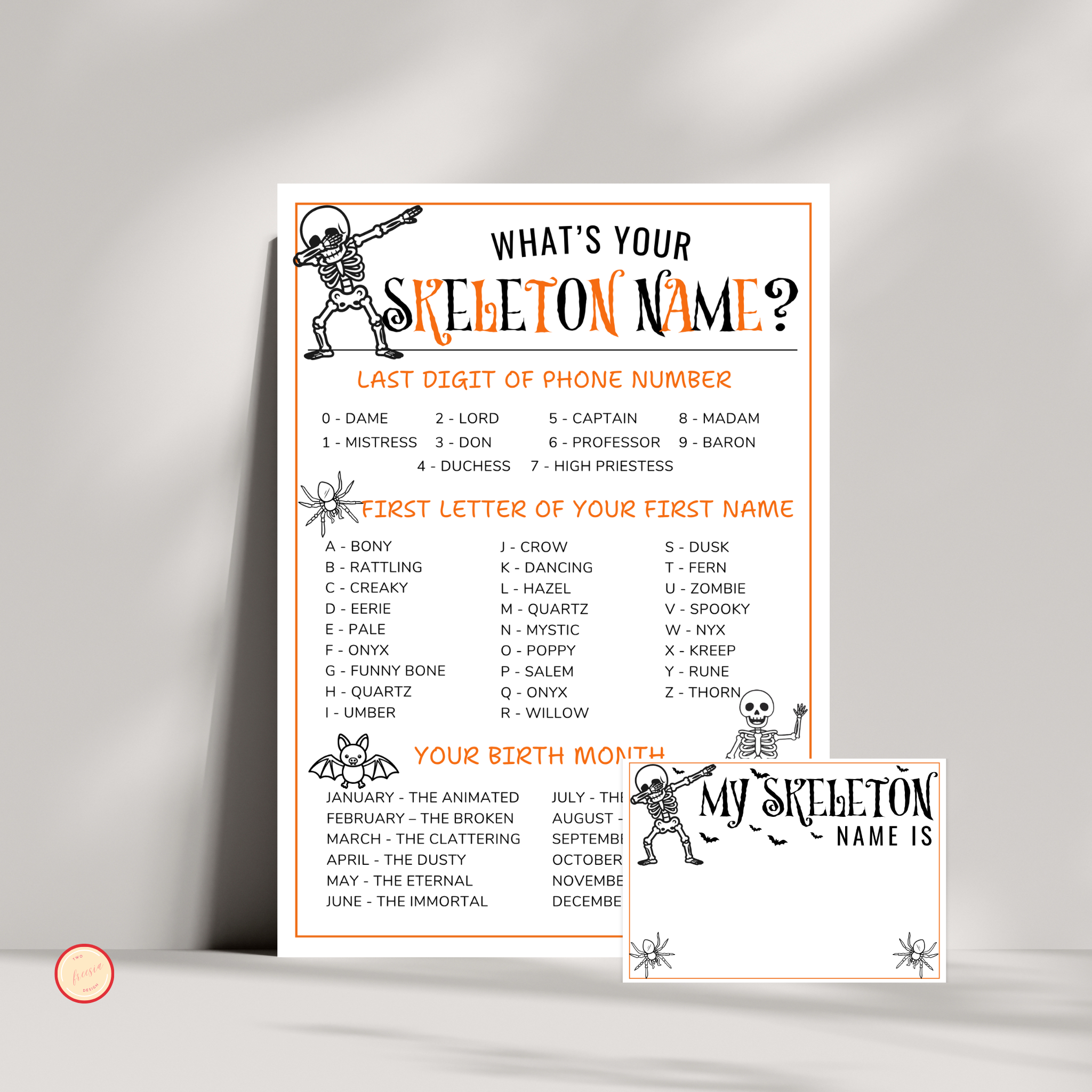 What's your Skeleton Name