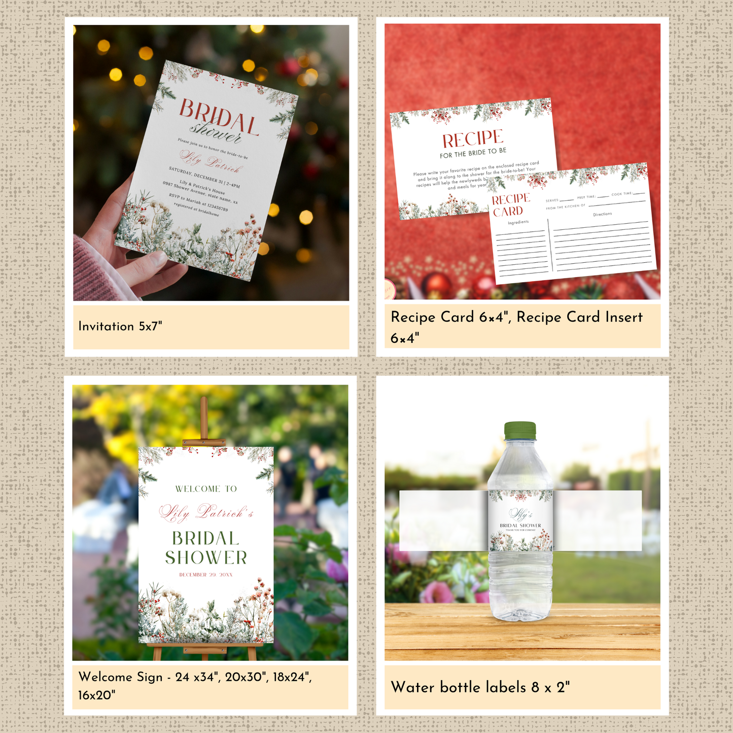Winter Bridal Shower Template Bundle #2