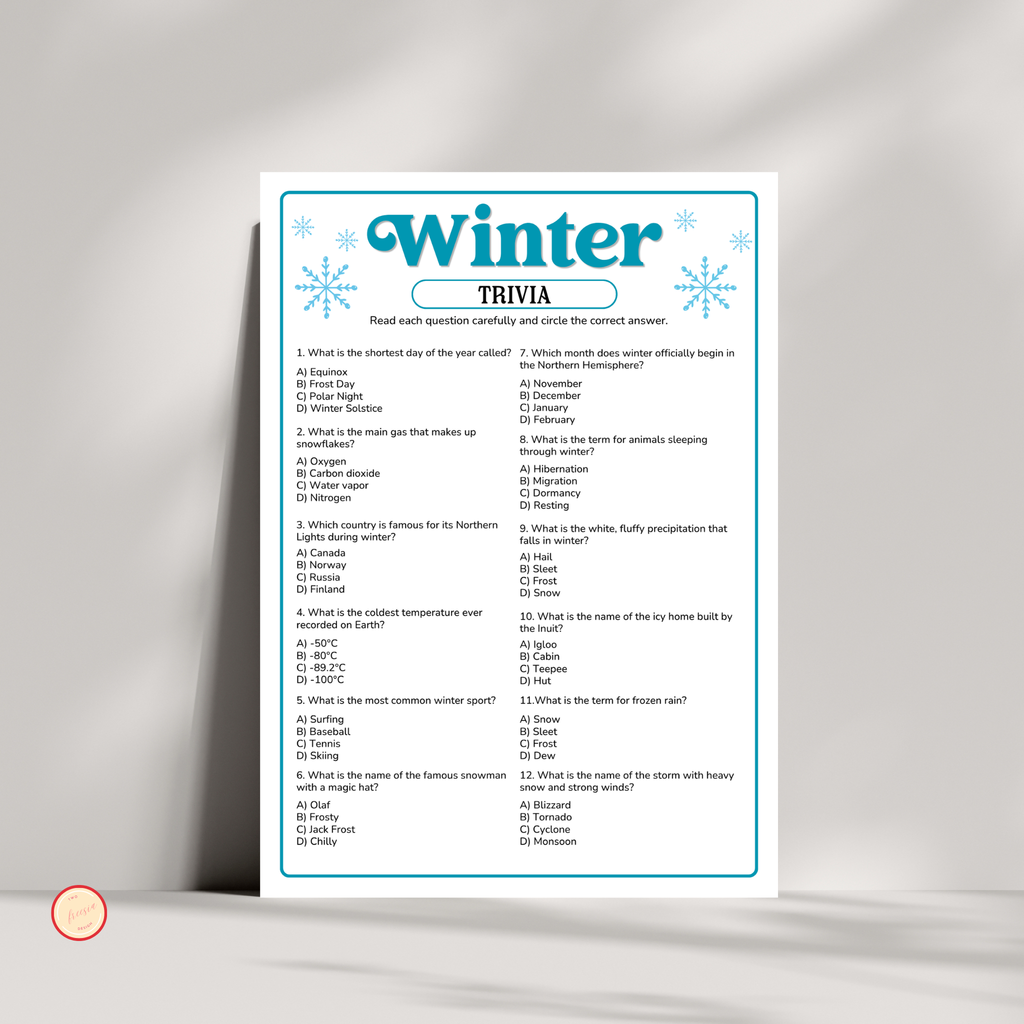 Winter Trivia Game