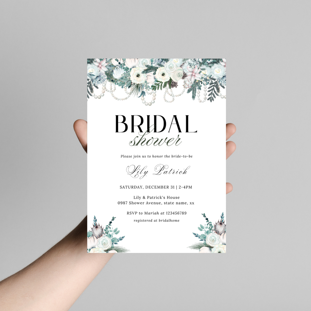 Winter Bridal Shower + Recipe Card Bundle #1