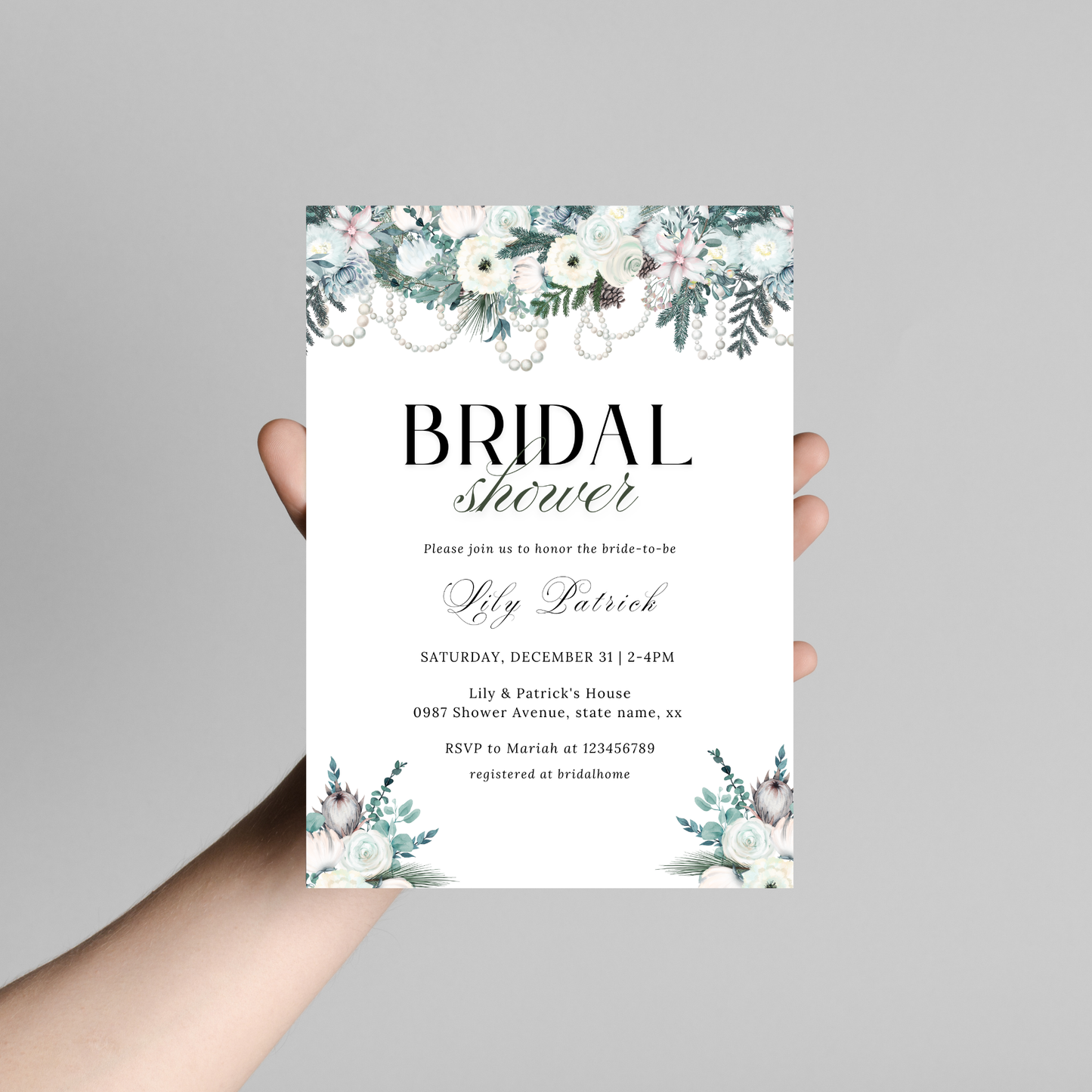 Winter Bridal Shower + Recipe Card Bundle #1