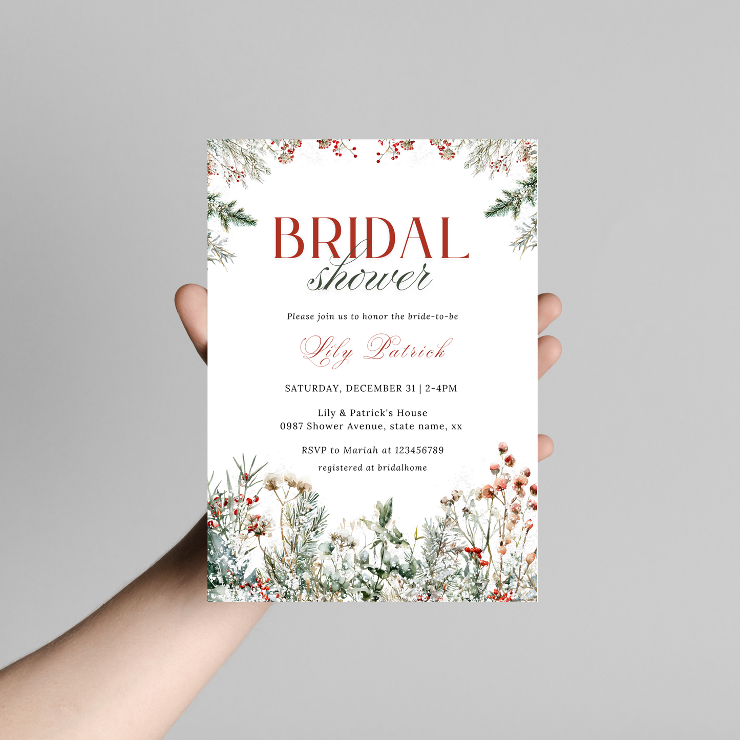 Winter Bridal Shower + Recipe Card Bundle #2
