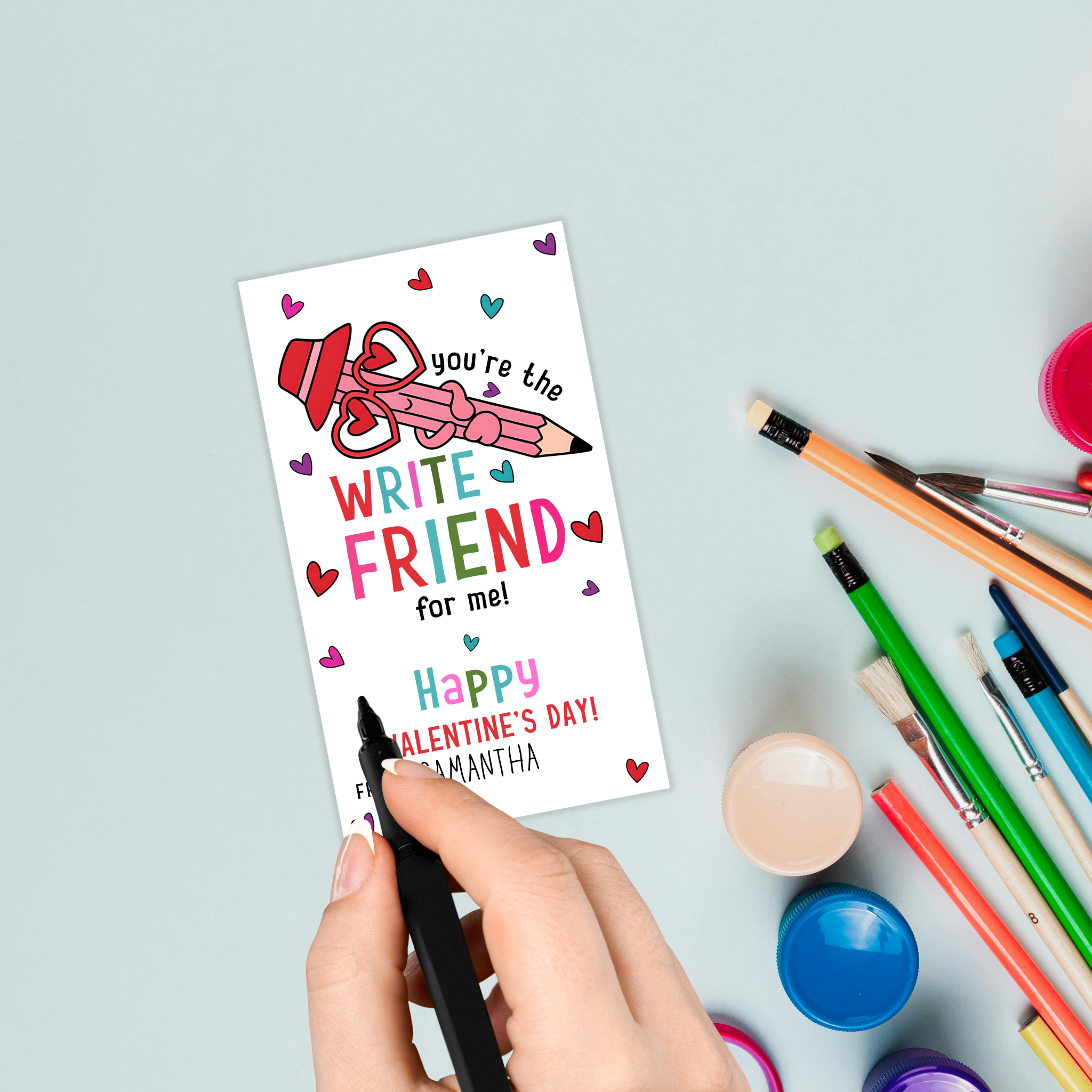 Pencil Valentine's Tag
