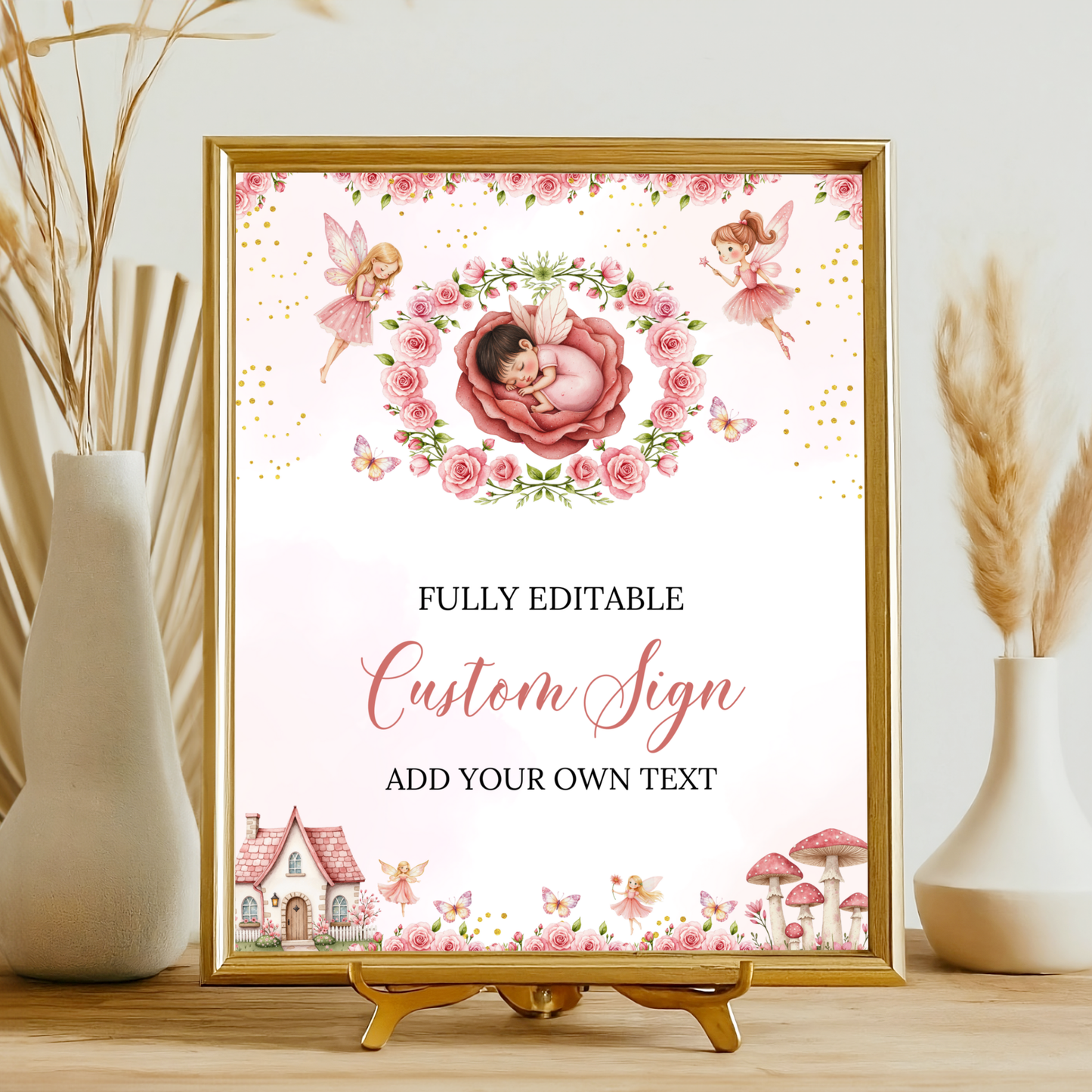 16 Fairy Baby Shower Table Signs