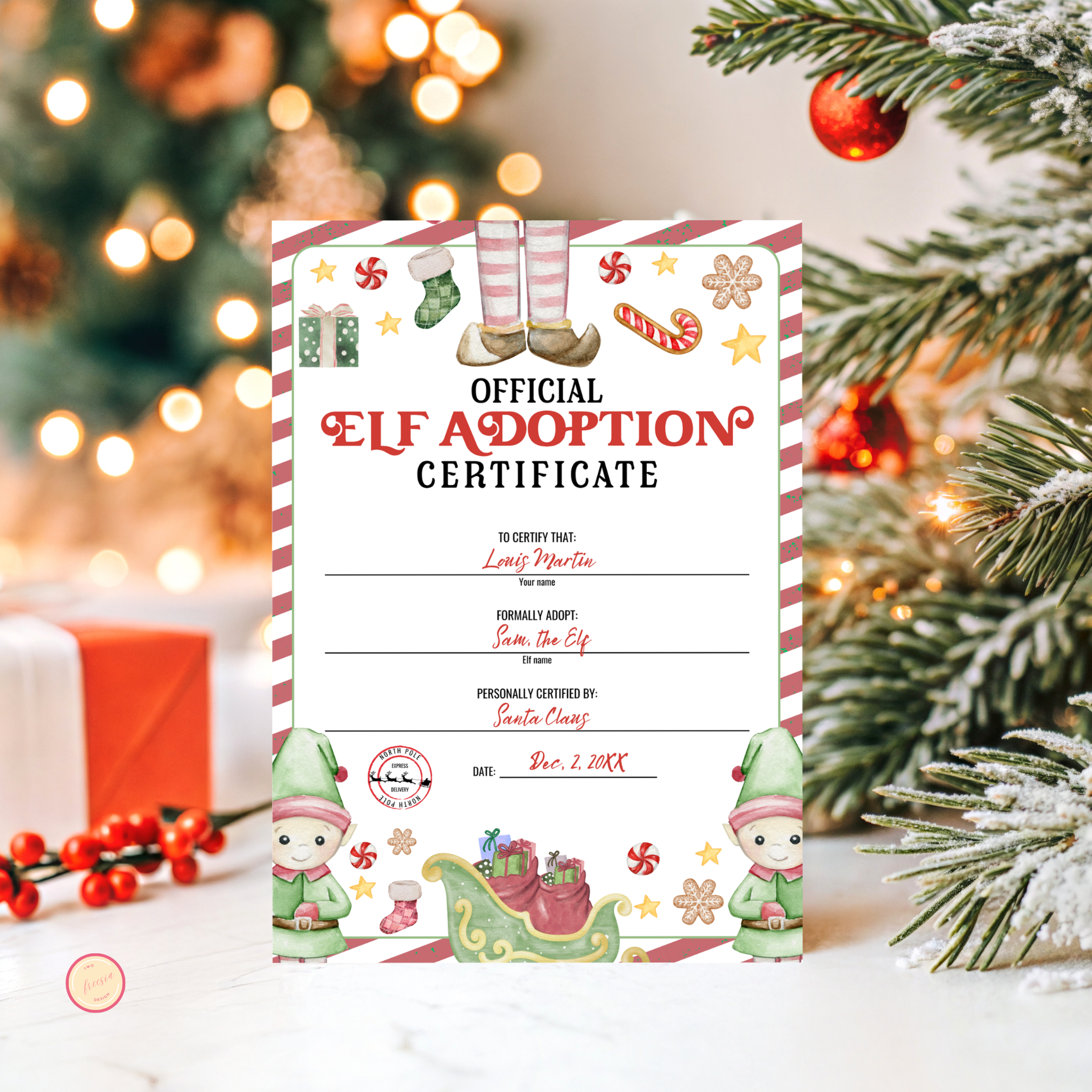 Elf Adoption Certificate