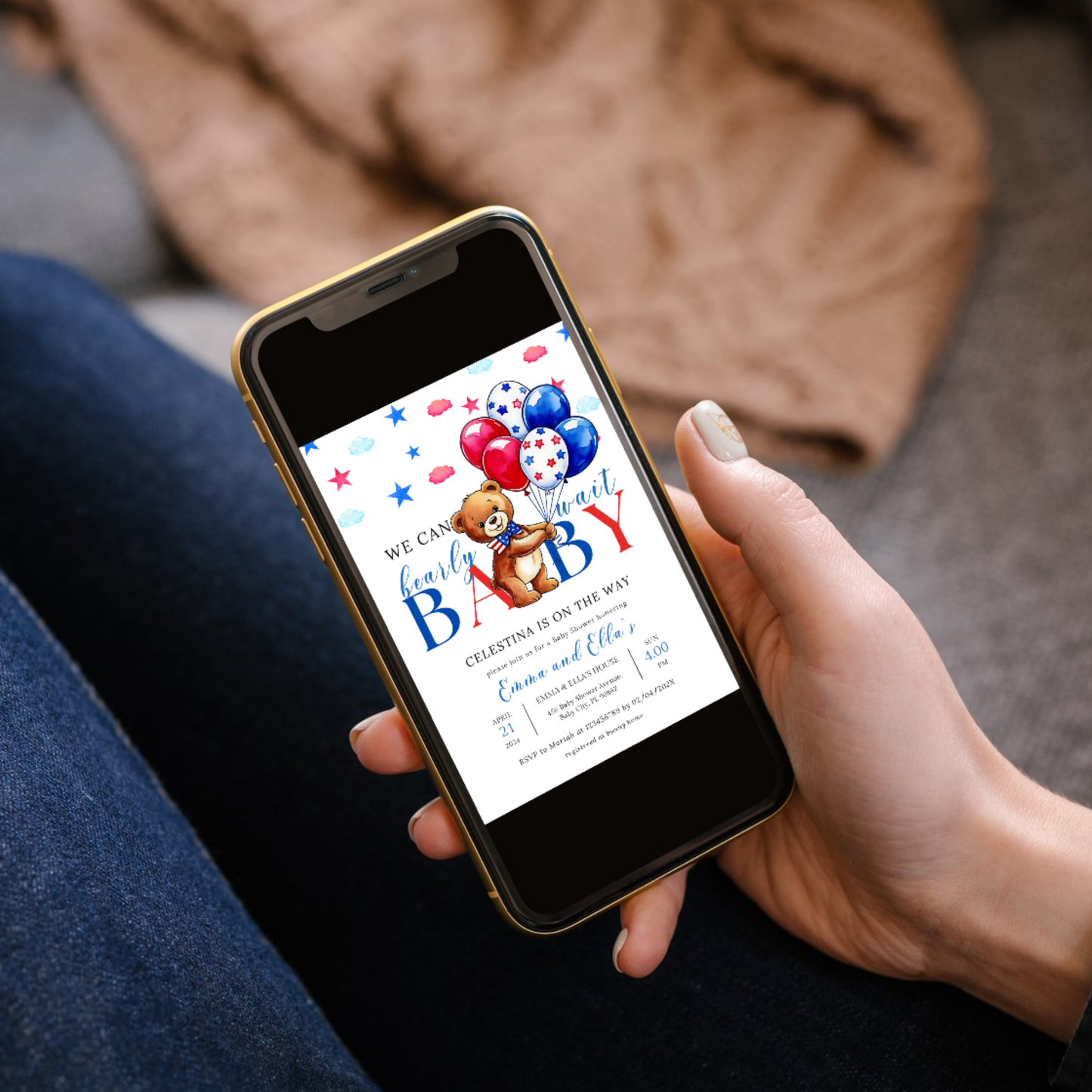 Patriotic Baby Shower Invitation Set