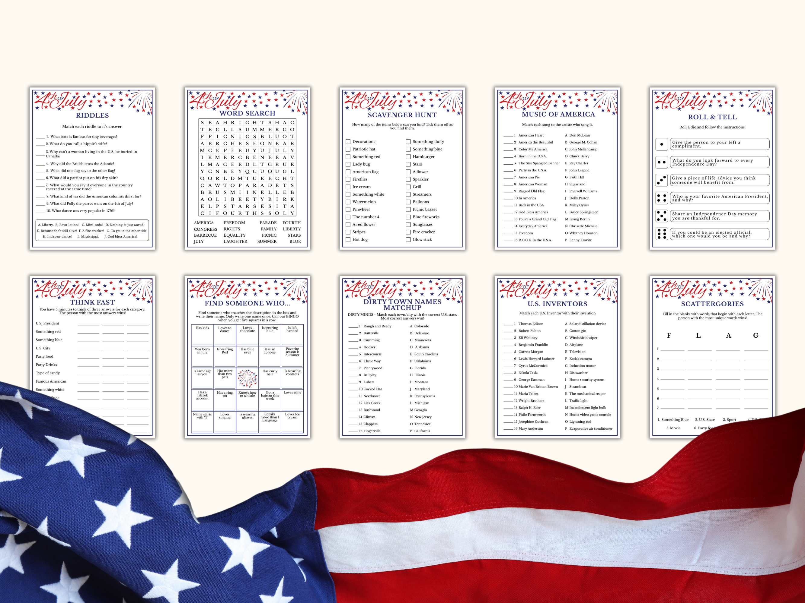 Fourth of July - 30 Party Games