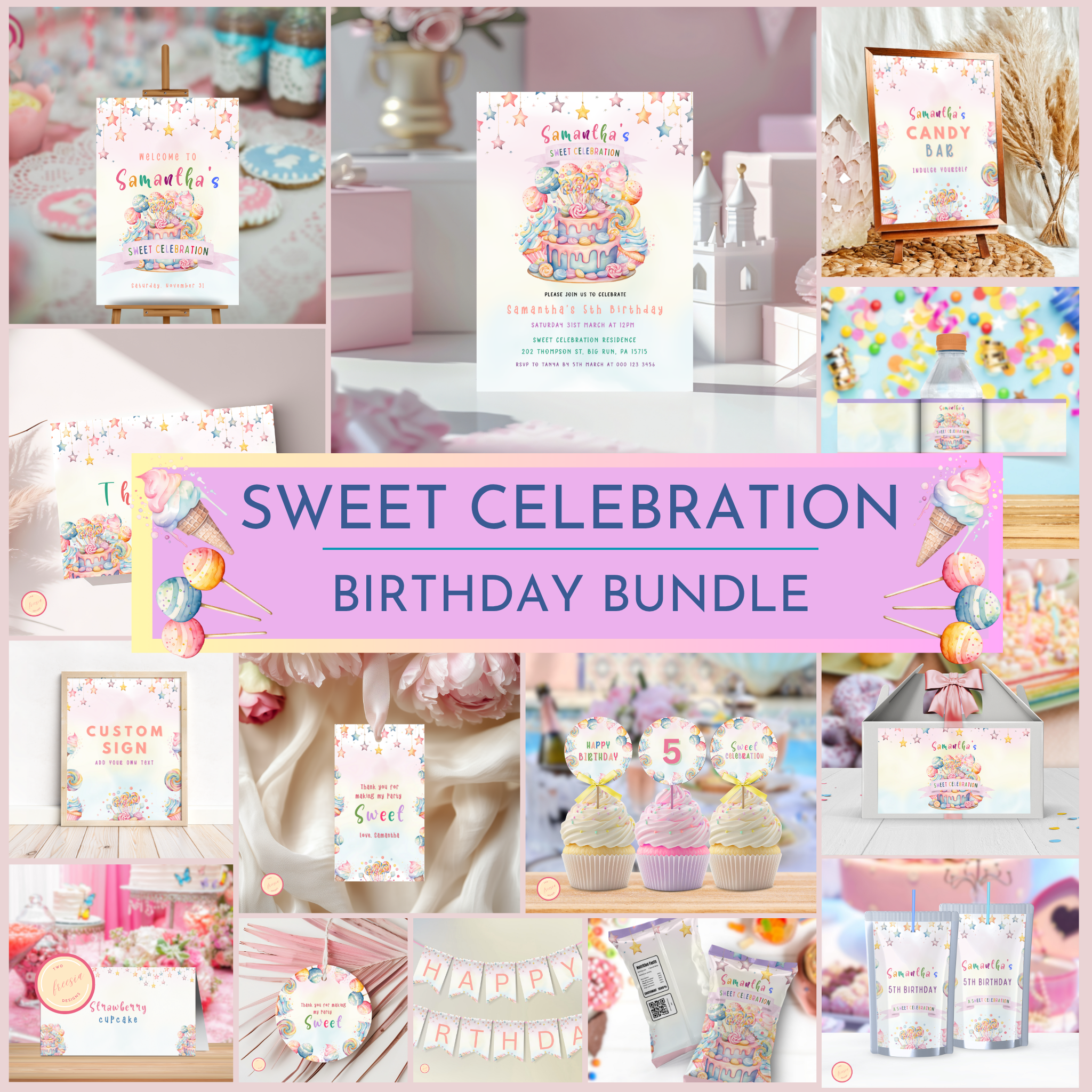 Sweet Party Template Bundle