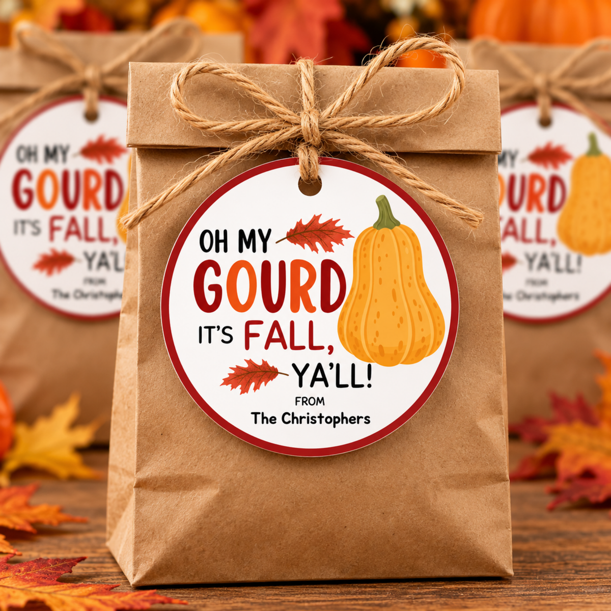 Oh My Gourd Fall Tag