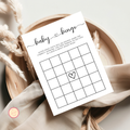 Baby Bingo Game Template