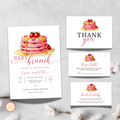 Baby Brunch Shower Invitation Bundle - Strawberry