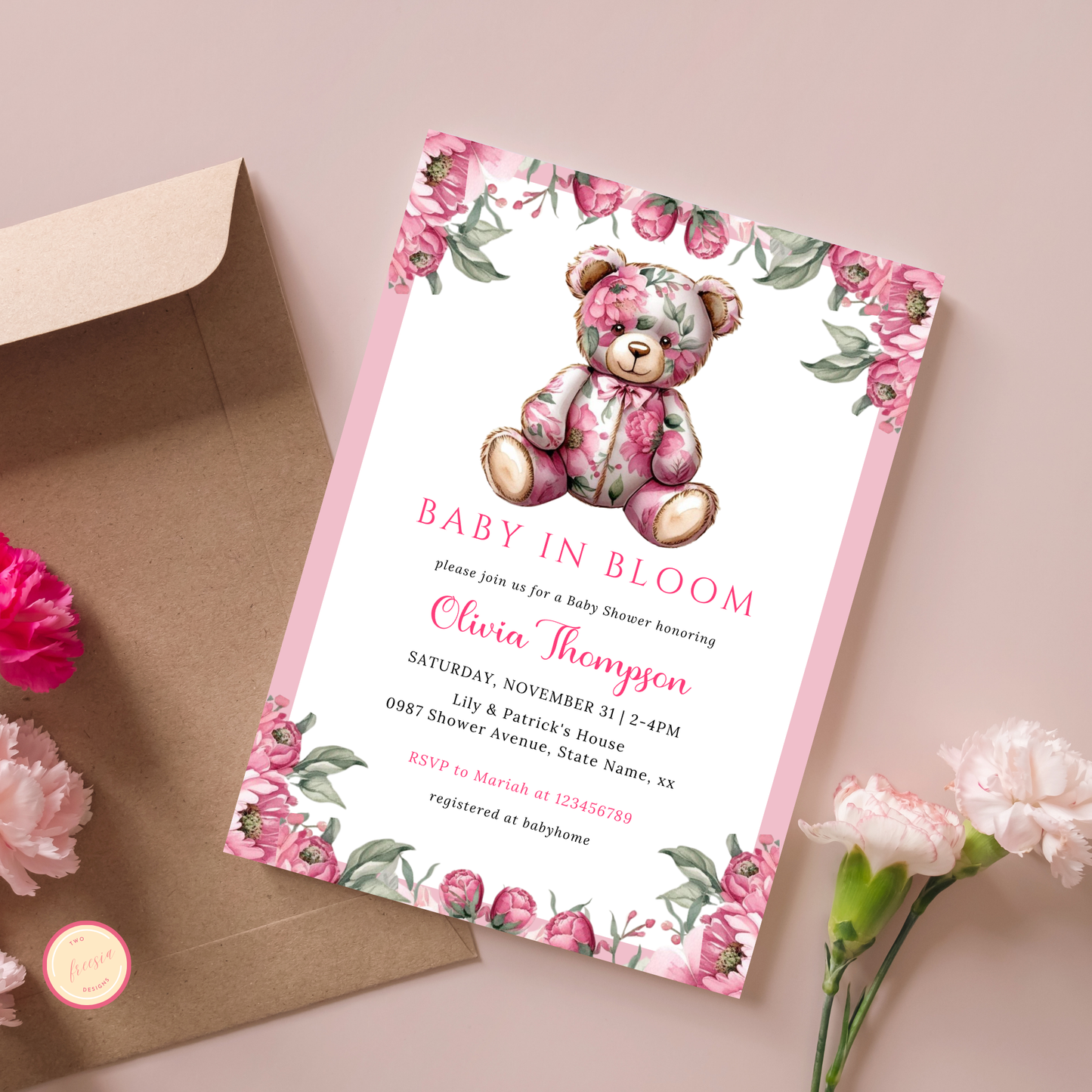 Baby in Bloom Baby Shower - Floral Pink