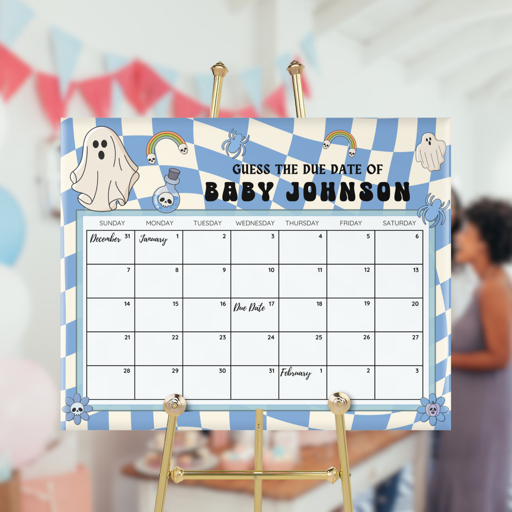 Retro Halloween Baby Shower Bundle | Blue