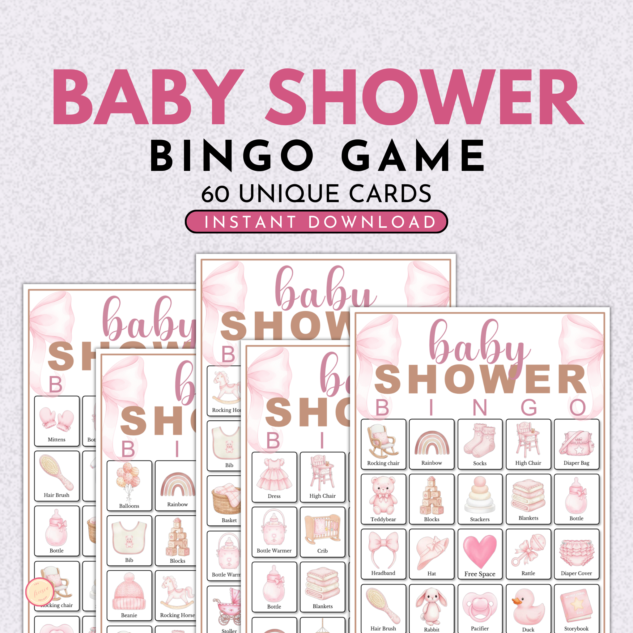 Baby Girl Shower Bingo