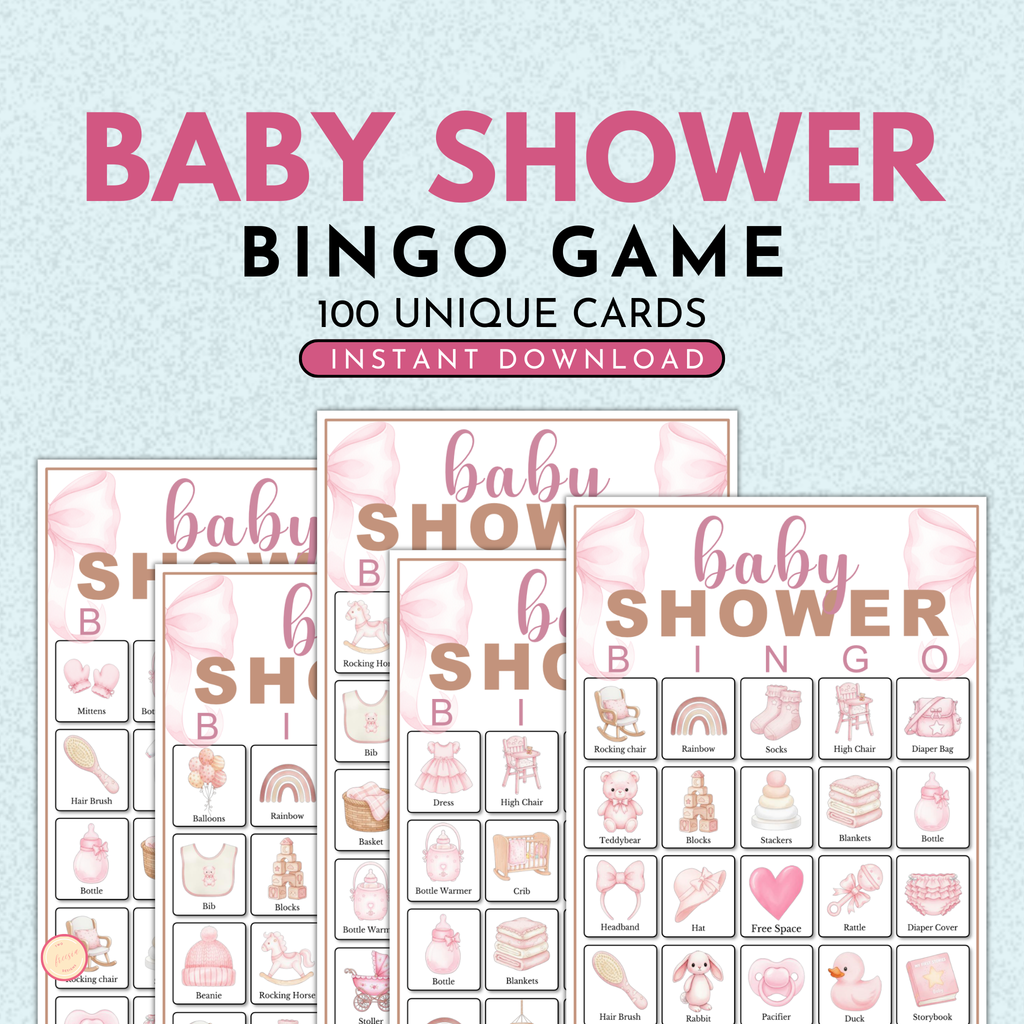 Girl Baby Shower Bingo