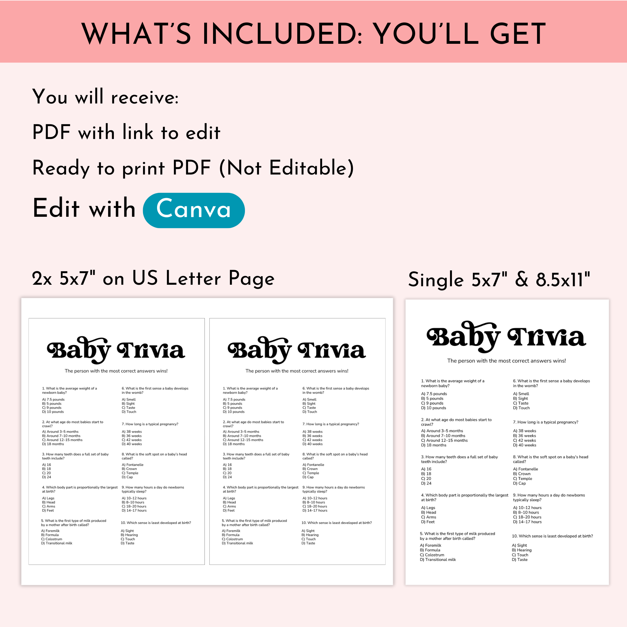 10 Baby Shower Games