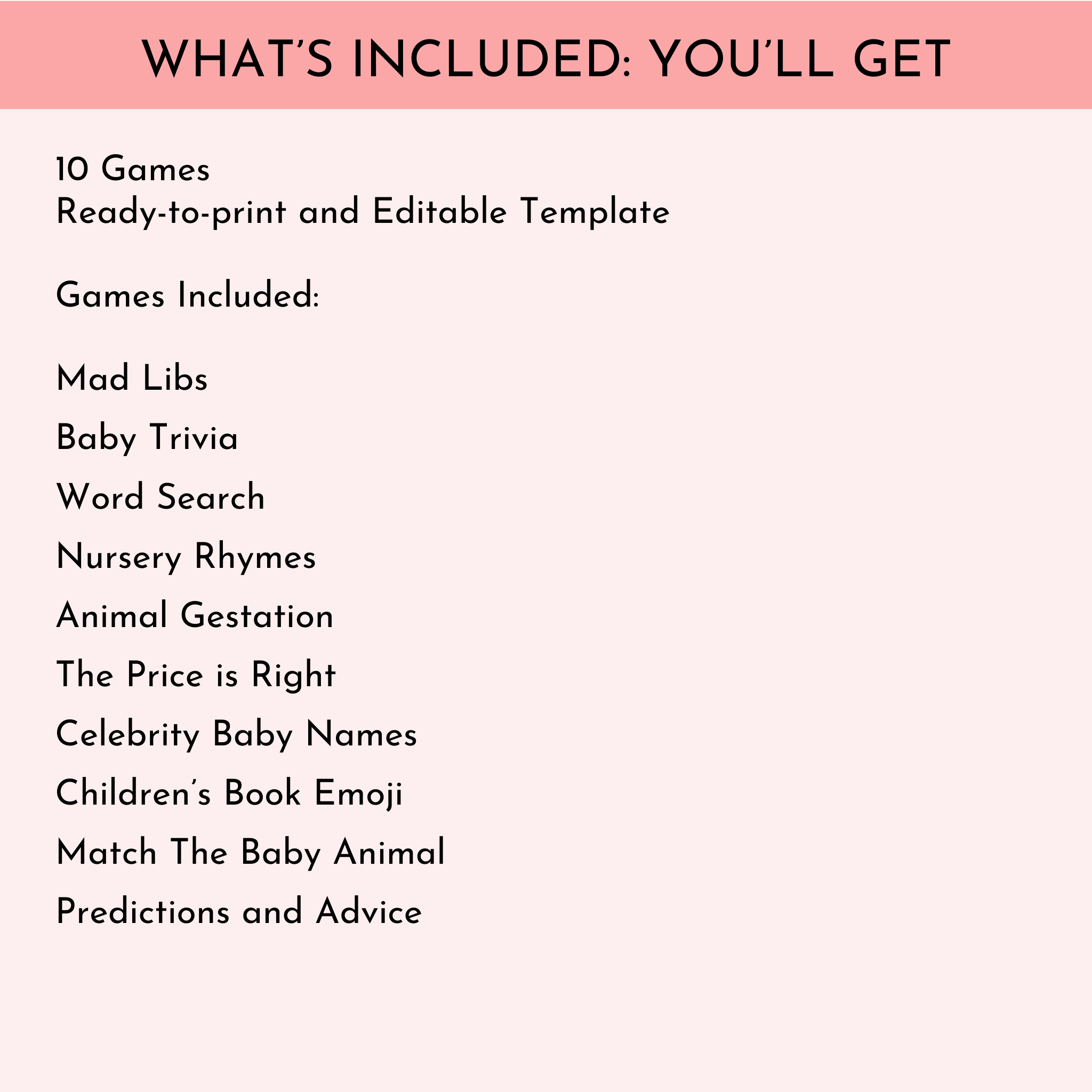 10 Baby Shower Games