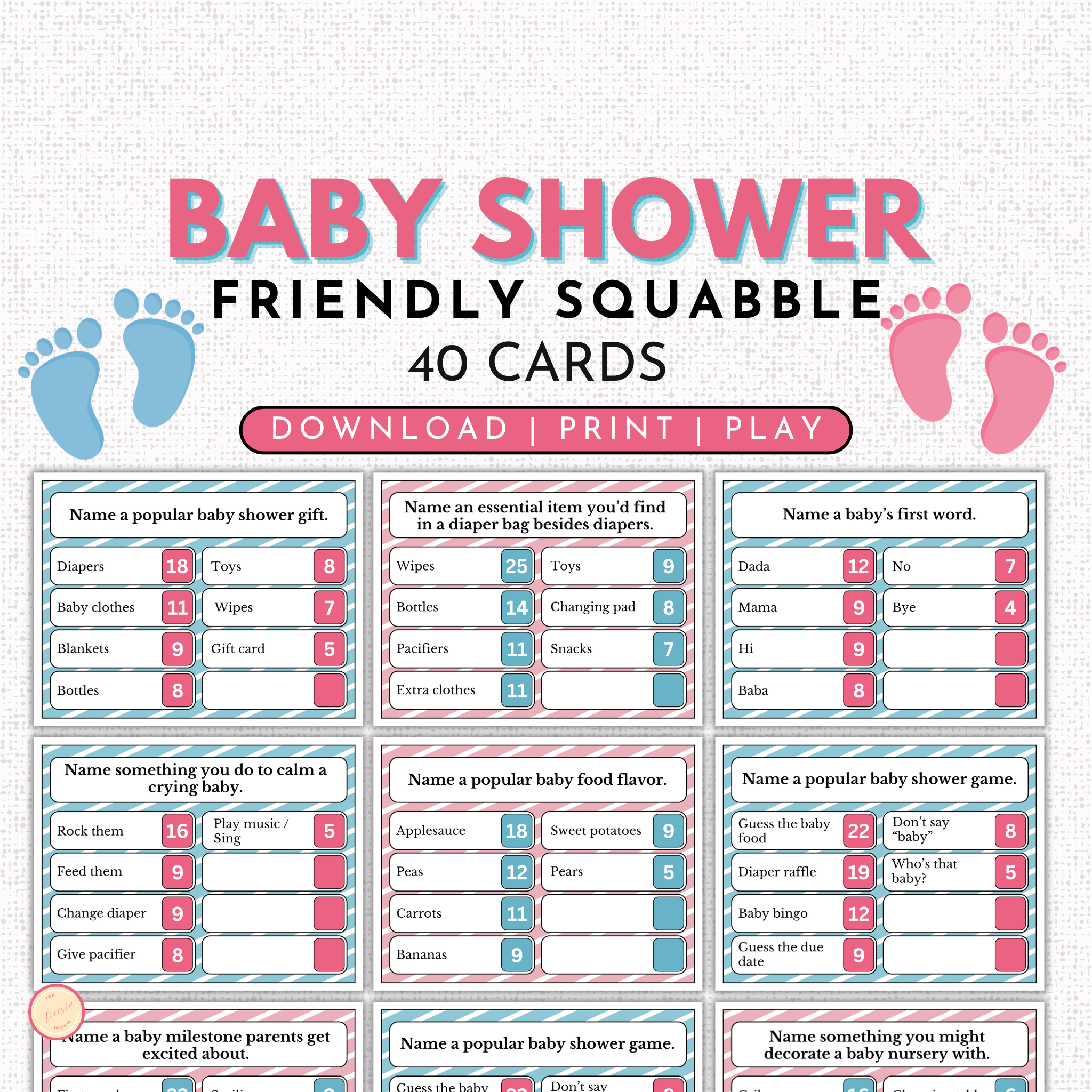 Baby Shower Squabble Game