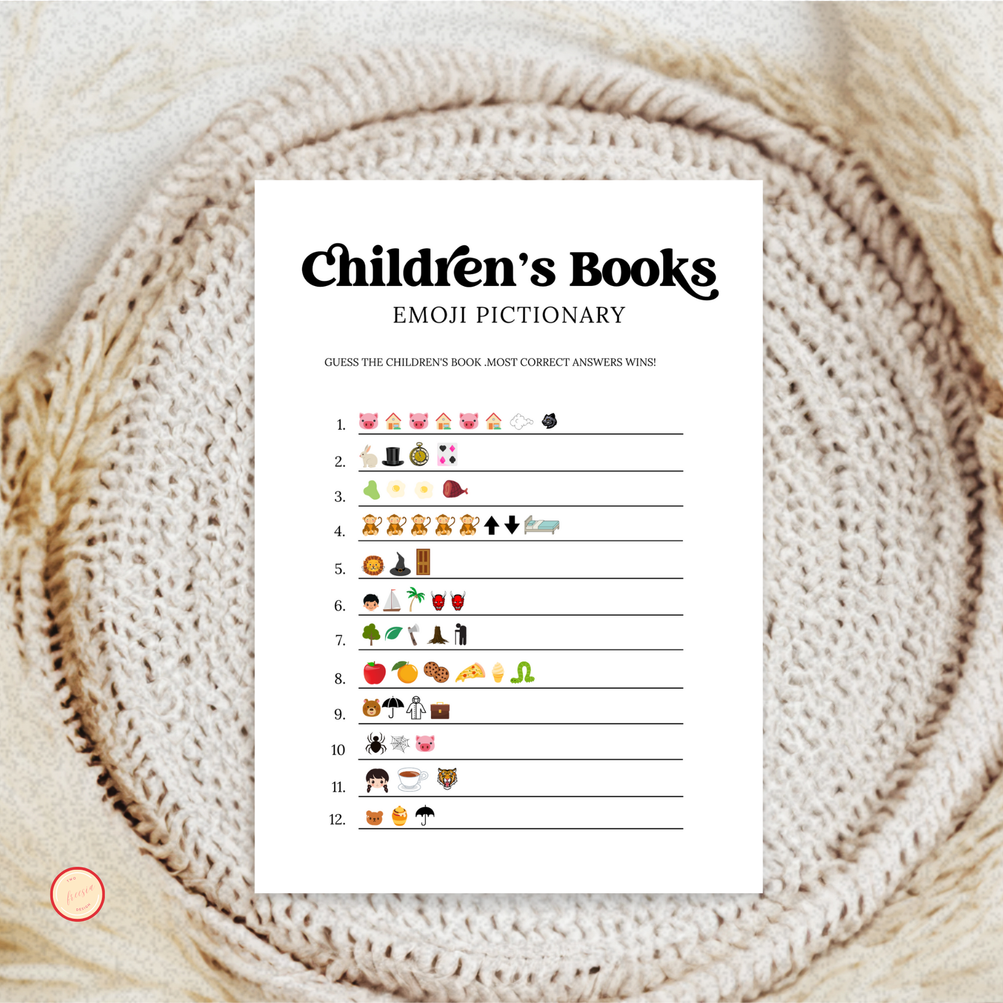 Baby Shower Emoji Game