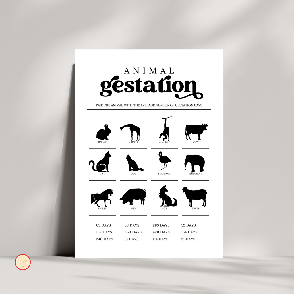 Animal Gestation Game
