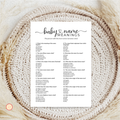 Baby Name Meanings Game
