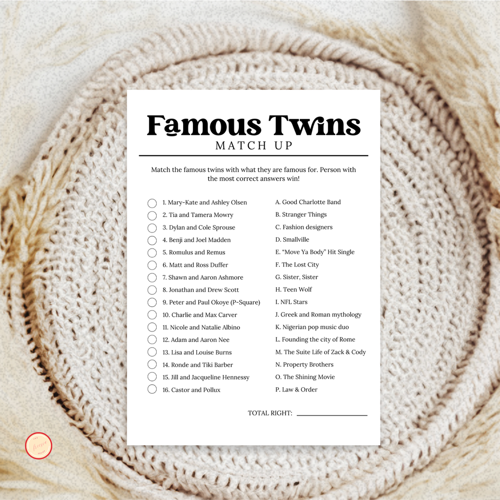 Famous Twins Trivia