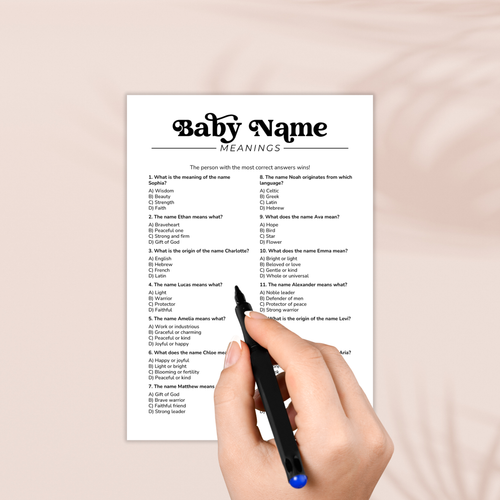 Baby Name Meanings Game