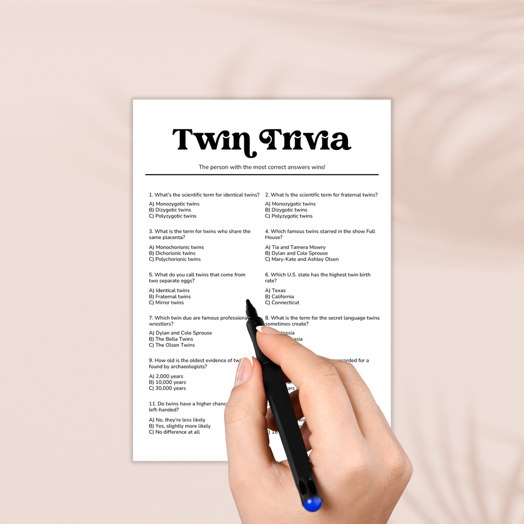 Twin Trivia Game