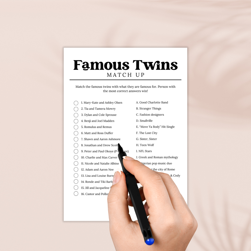 Famous Twins Trivia