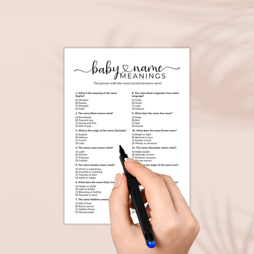 Baby Name Meanings Game