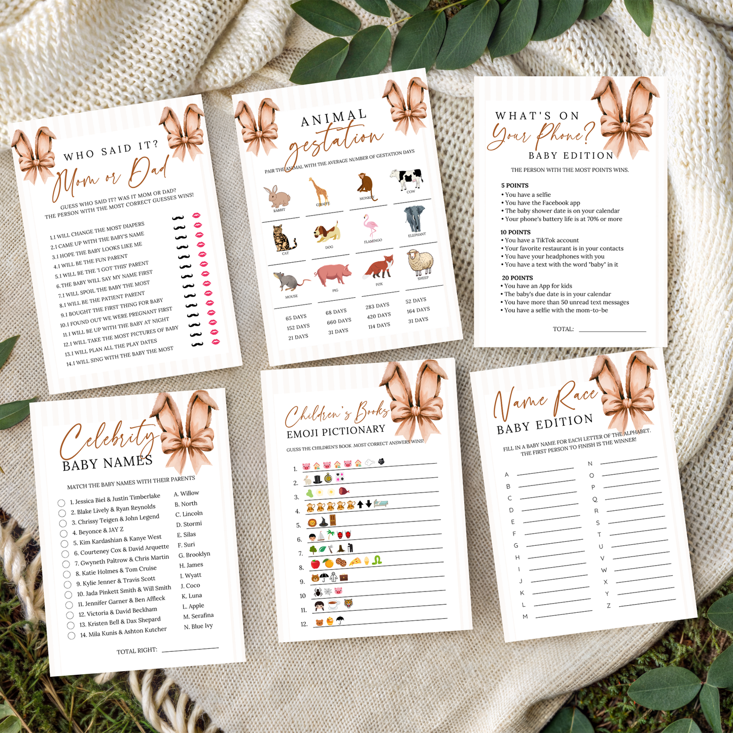 Easter Baby Shower Bundle - Brown