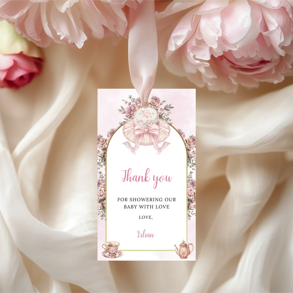 Tea Party Favor Tag